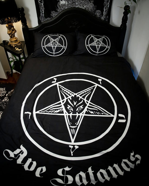Bedsheet Set - Ave Satanas Quilt Cover & 2 Pillowcases
