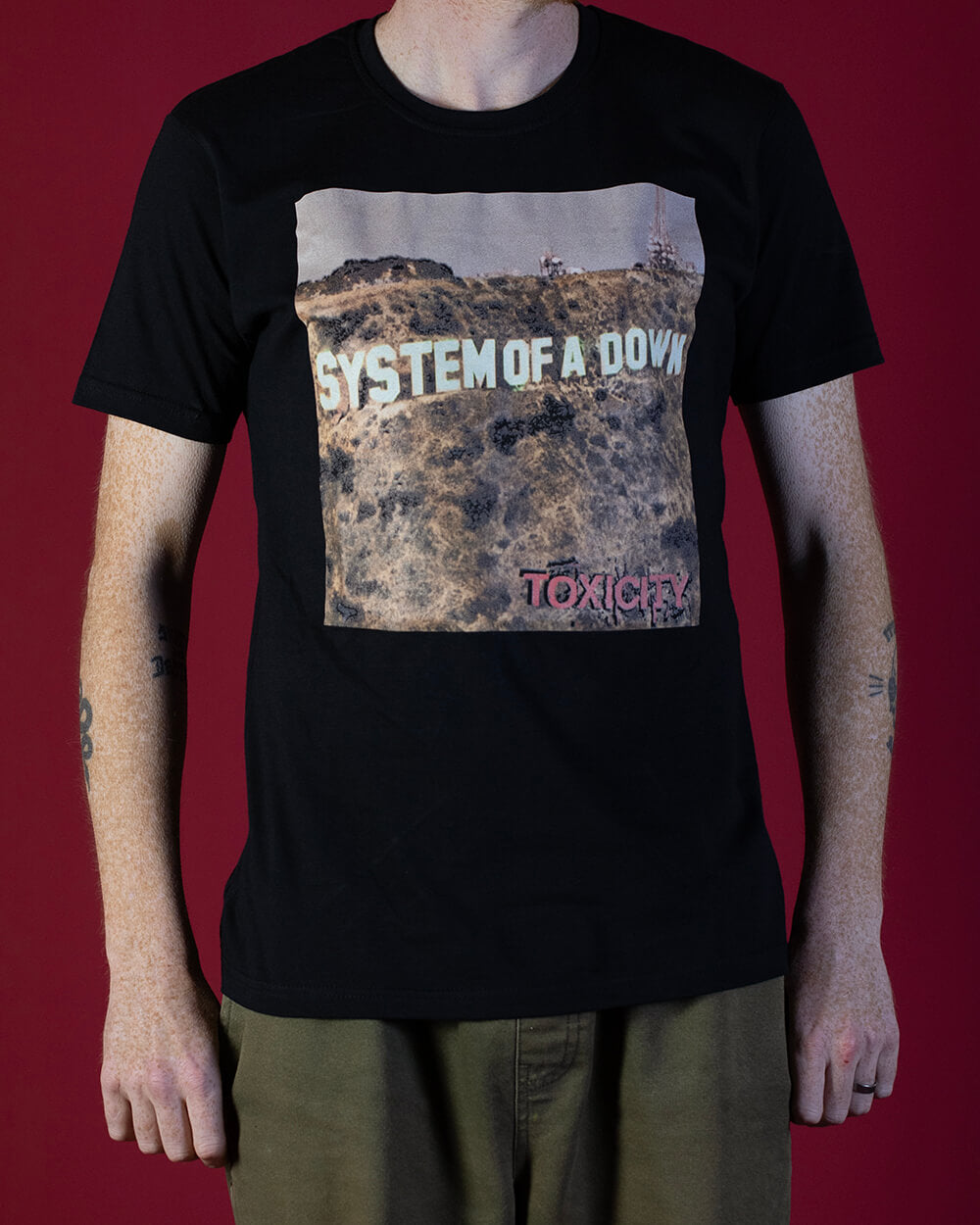System Of A Down T-Shirt Ufficiale 'Toxicity' – 100% Cotone – Maglietta Da Concerto