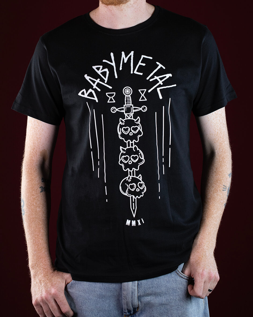 Babymetal Skull Sword Black T-Shirt (Licensed Merchandise)