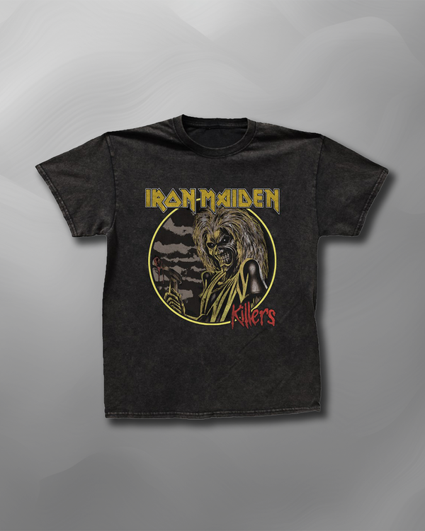 Iron Maiden - Killers Clouds Vintage Wash T-Shirt