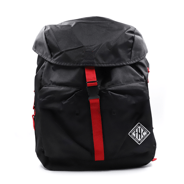 Backpack - Folded Drawstring Backpack Black Thc