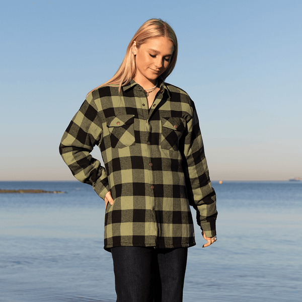 Green Soft Padded Flannel Jacket
