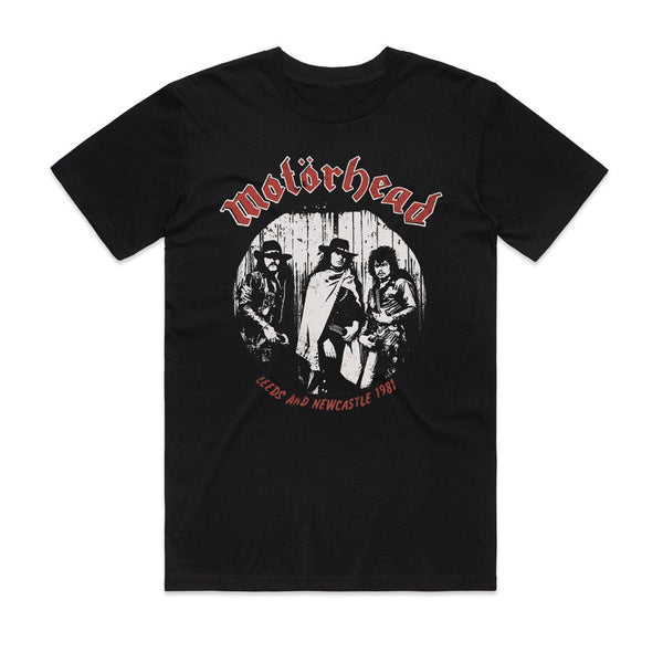 Motorhead - Leeds & Newcastle 1981 - Black T-shirt