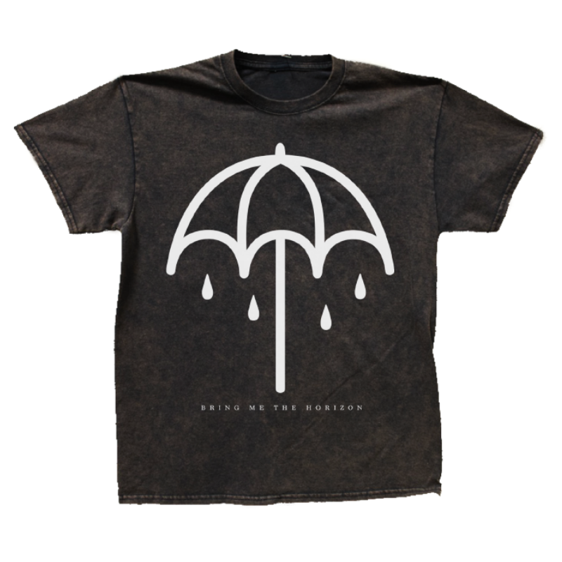 Buy Bring Me The Horizon Umbrella Black Vintage Tee Australia Off