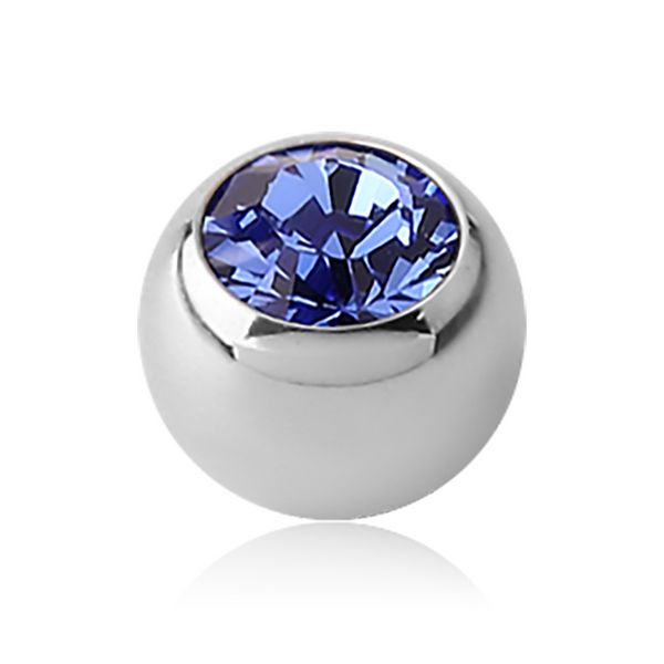 16 Gauge | Sapphire Crystal Threaded Ball