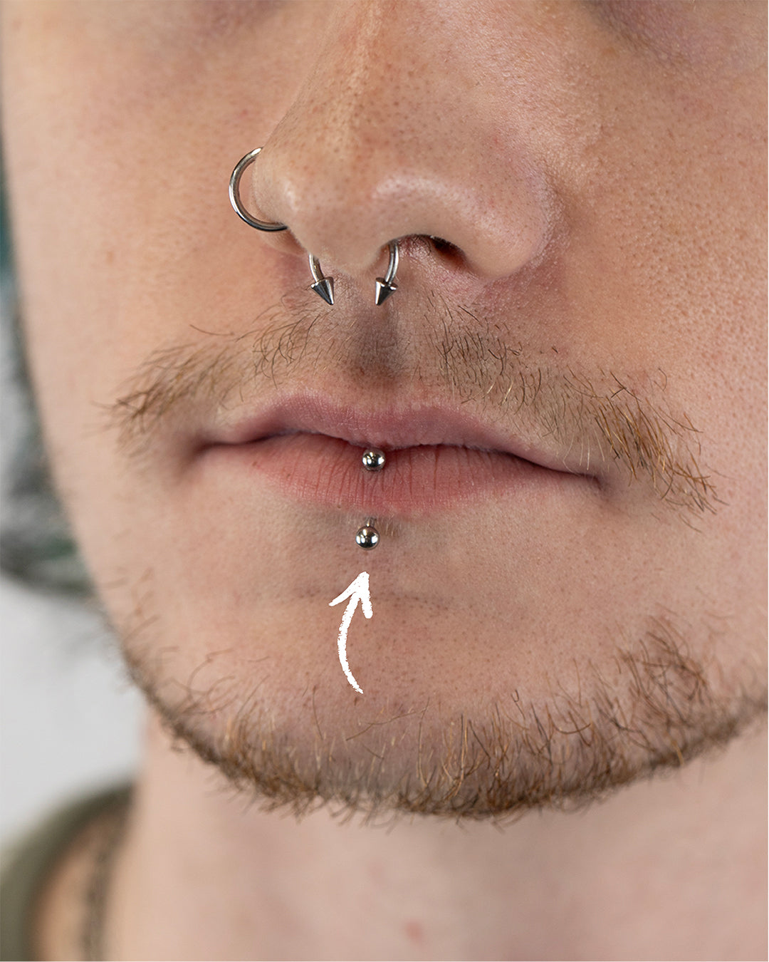 Vertical Labret Piercings