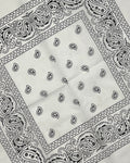White Paisley Bandana