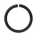 Continuous Ring 18 Gauge | 7mm Black