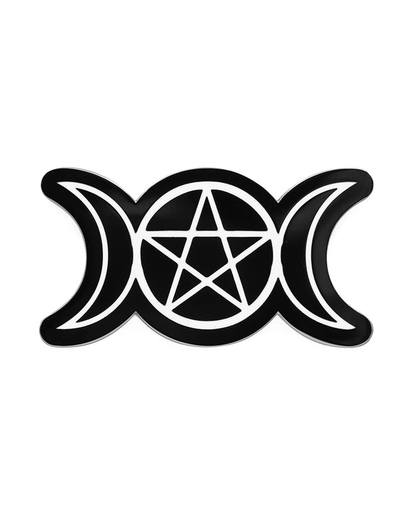 Triple Moon Pentacle Enamel Pin