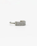 Clustered Crystals Titanium Hinged Ring