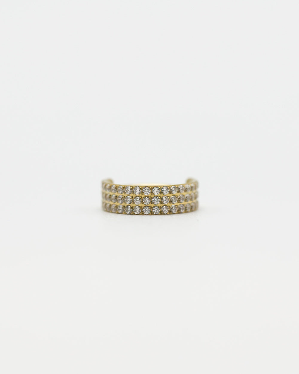 Clustered Crystals Titanium Hinged Ring