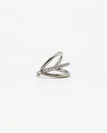 Tri Hoop Crystal Titanium Hinged Ring