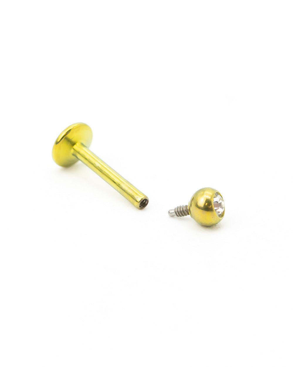 Bejewelled Gold Titanium Labret Bar