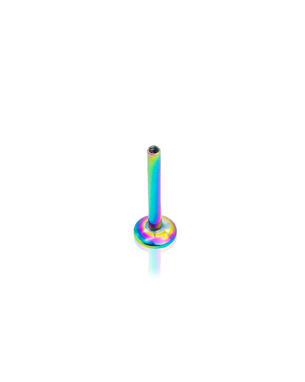Rainbow Bejewelled Surgical Steel Labret Bar