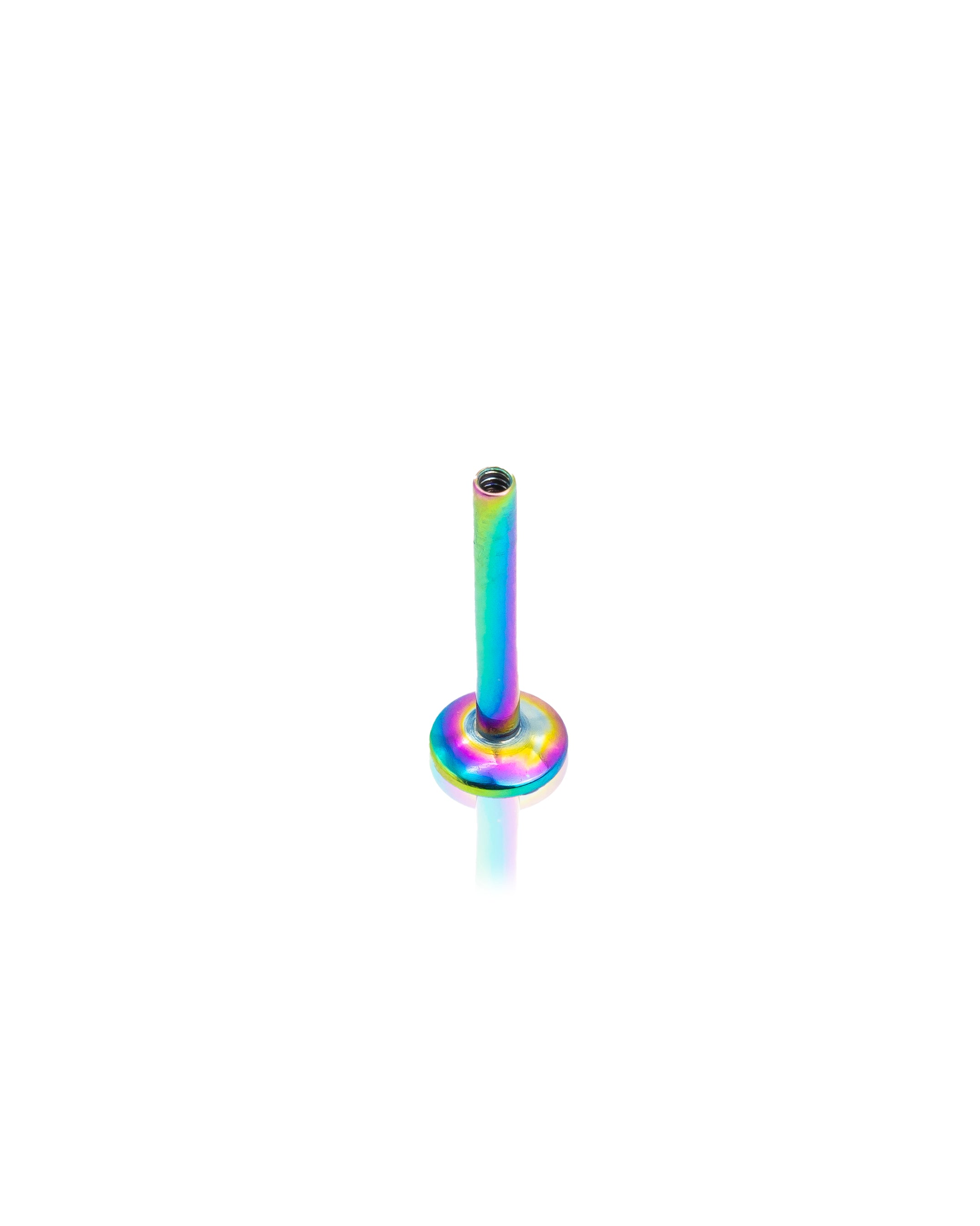 Rainbow Bejewelled Surgical Steel Labret Bar