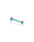 Rainbow Bejewelled Surgical Steel Labret Bar