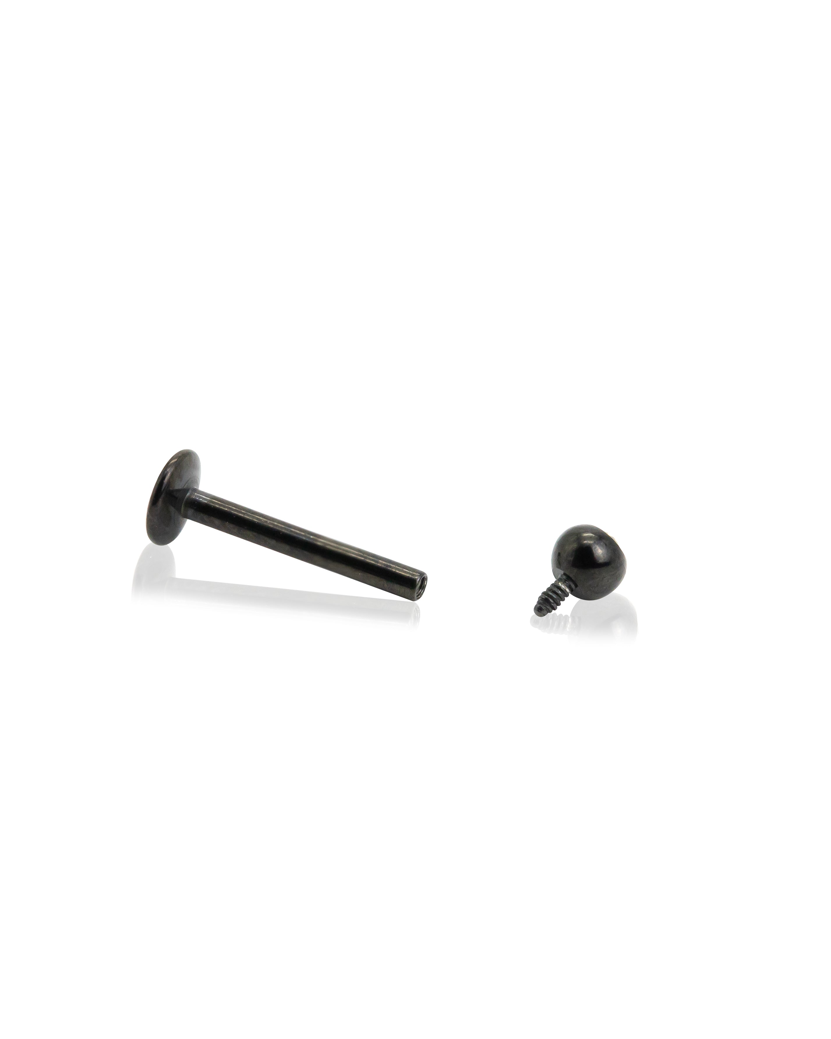 Darkness Bejewelled Surgical Steel Labret Bar