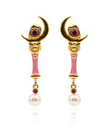 Moon Wand with Pearl Earrings