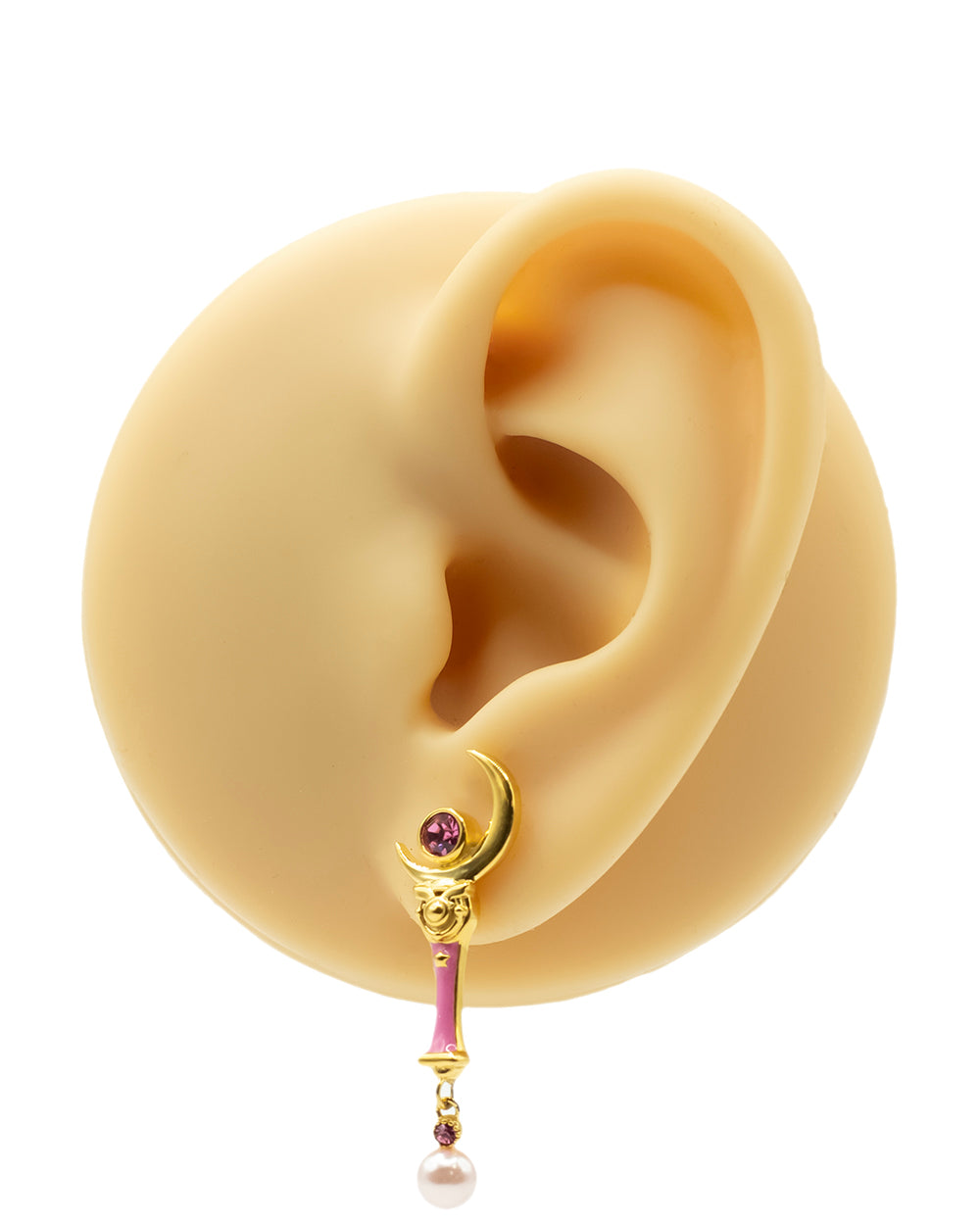 Moon Wand with Pearl Earrings