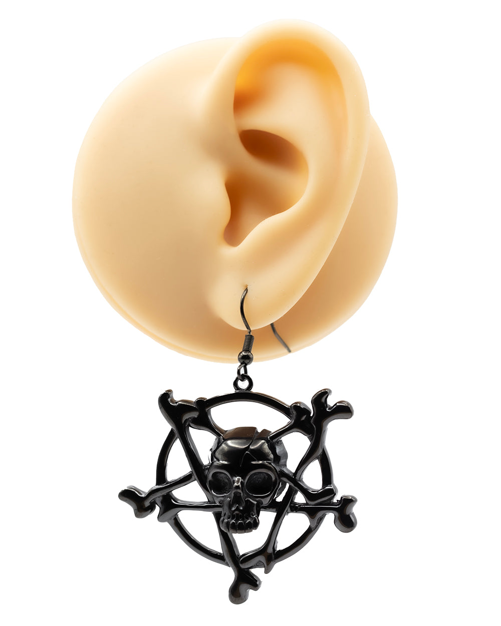 Pentagram Skull Earrings
