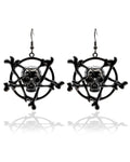 Pentagram Skull Earrings