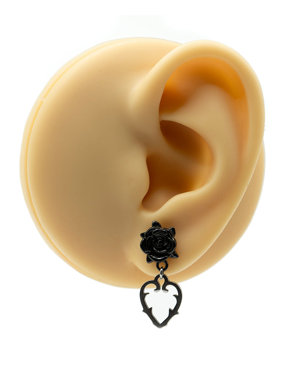 Rose & Heart Earrings