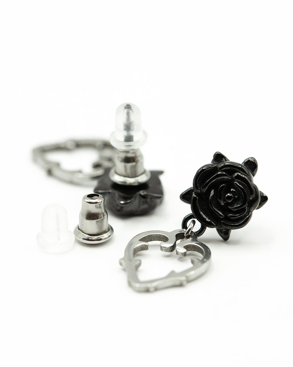 Rose & Heart Earrings