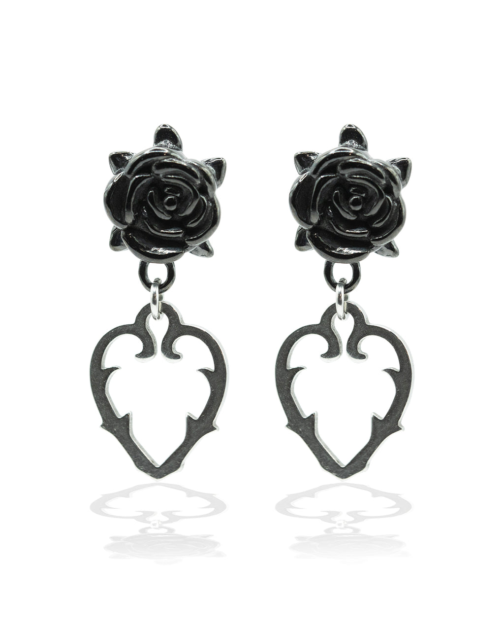Rose & Heart Earrings