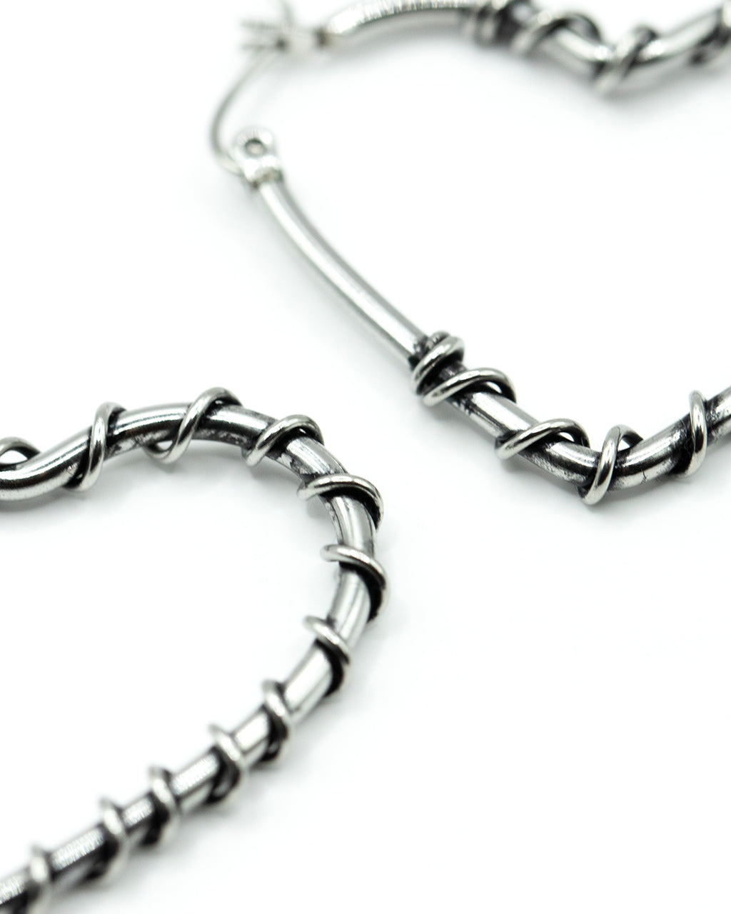 Twisted Wire Heart Earrings