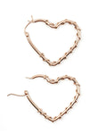 Twisted Wire Heart Earrings