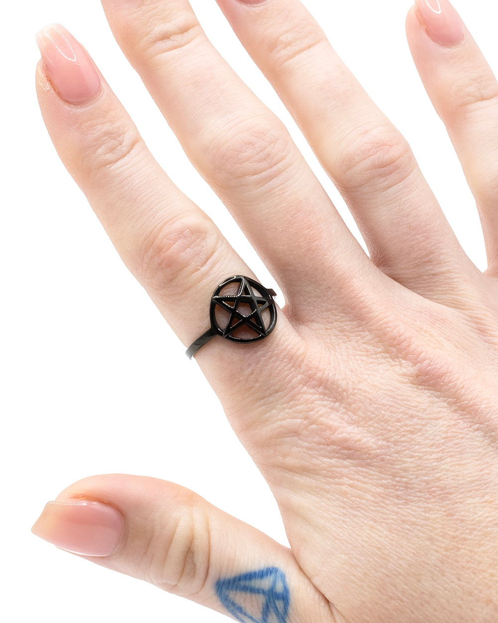 Black Pentagram Ring Jewellery