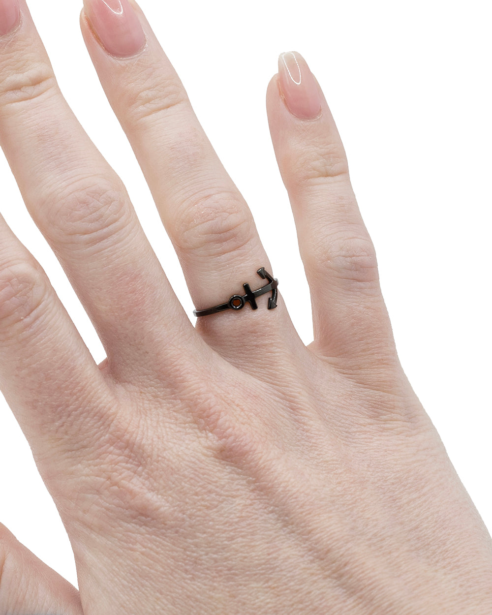 Black Anchor Ring Jewellery