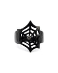 Black Webbed with Crystal Ring Jewellery