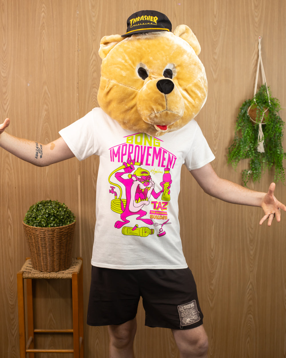 Taz Bong Improvement White T-Shirt