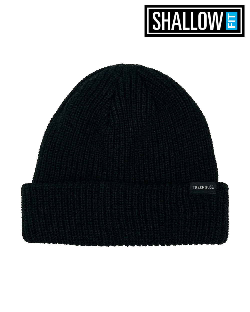 Treehouse Fisherman Shallow Fit Beanie - Black