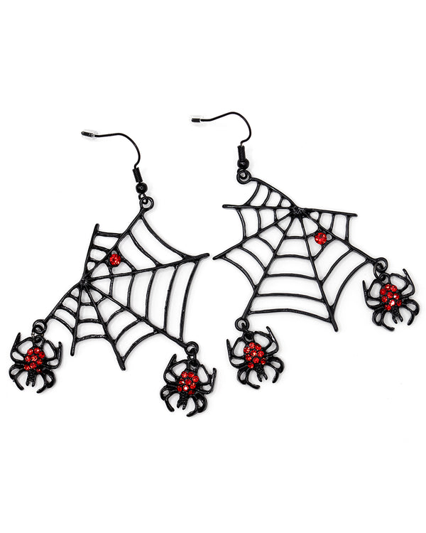 Webbed Spider Earrings