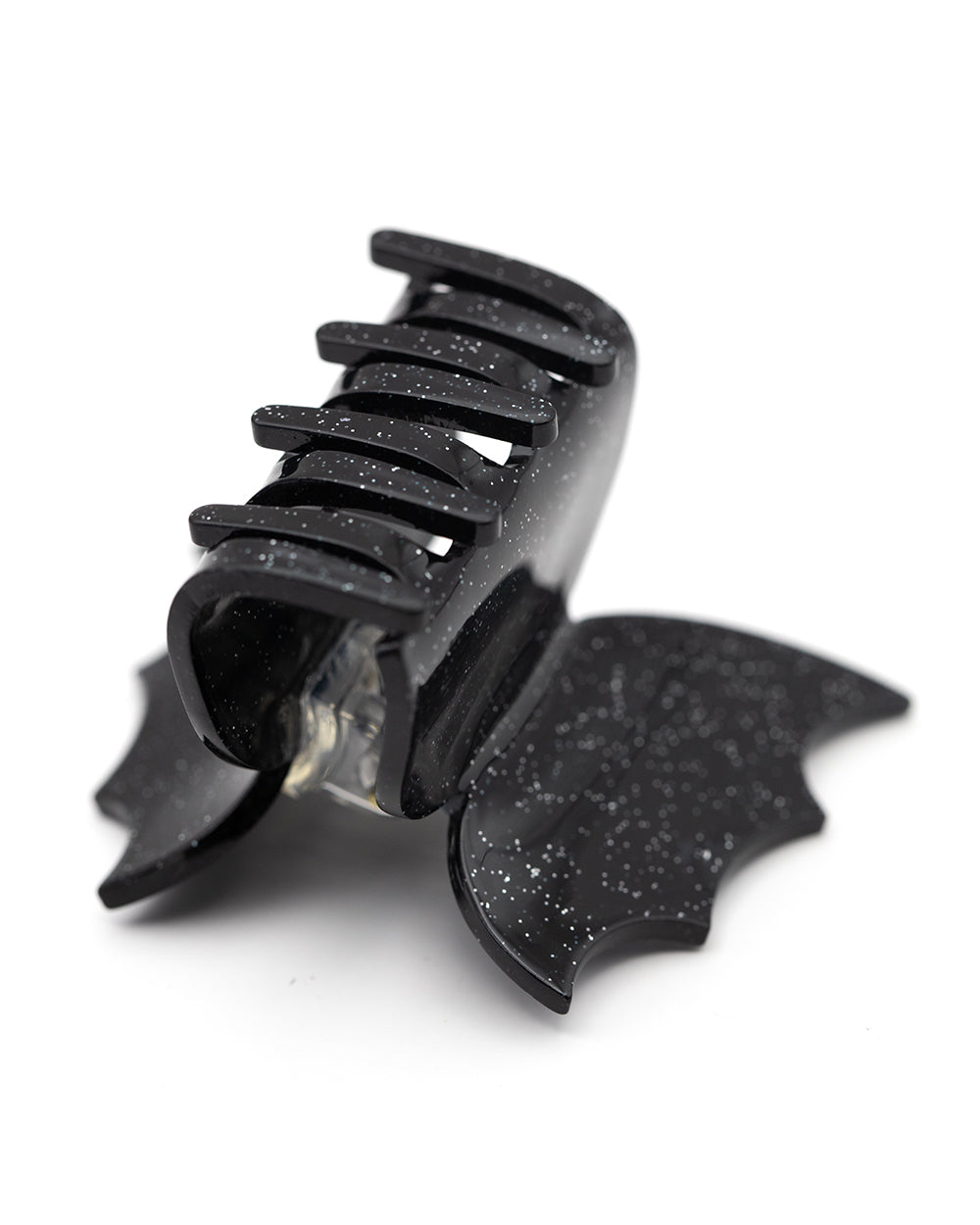 Black Glitter Bat Wing Hair Clip