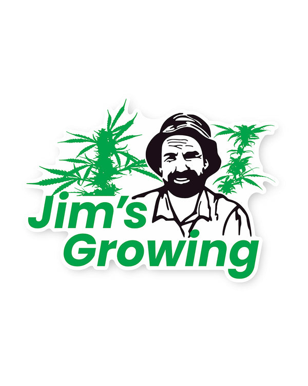 Jim's Growing Sticker