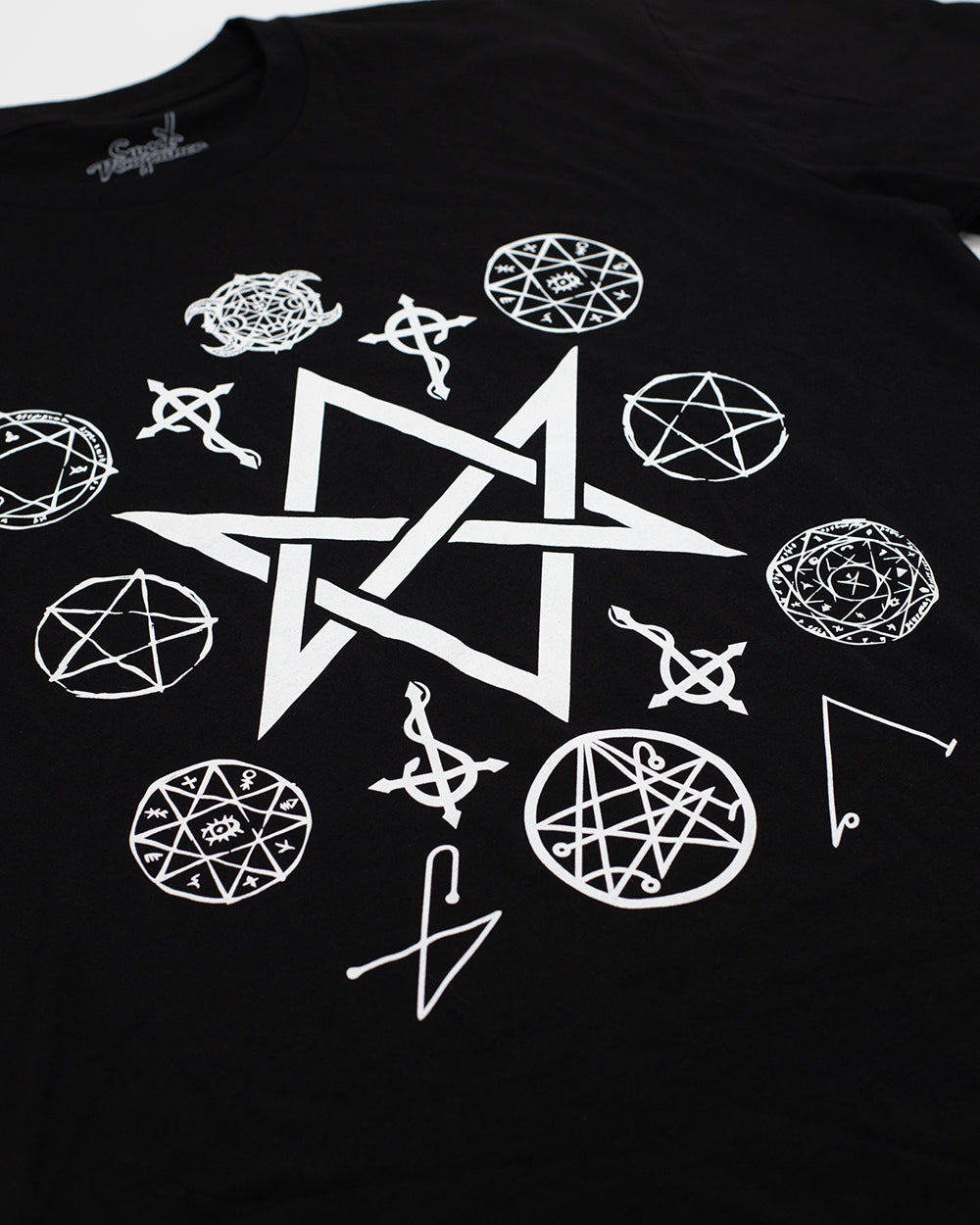 Necromancy Symbols T-Shirt Dress Black