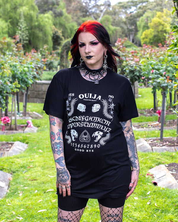 Ouija T-Shirt Dress Black