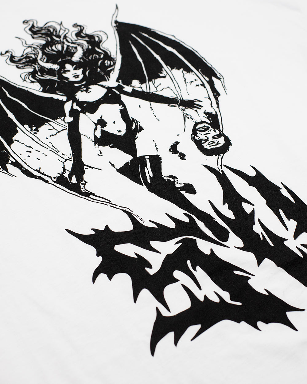 She Devil T-Shirt Dress White