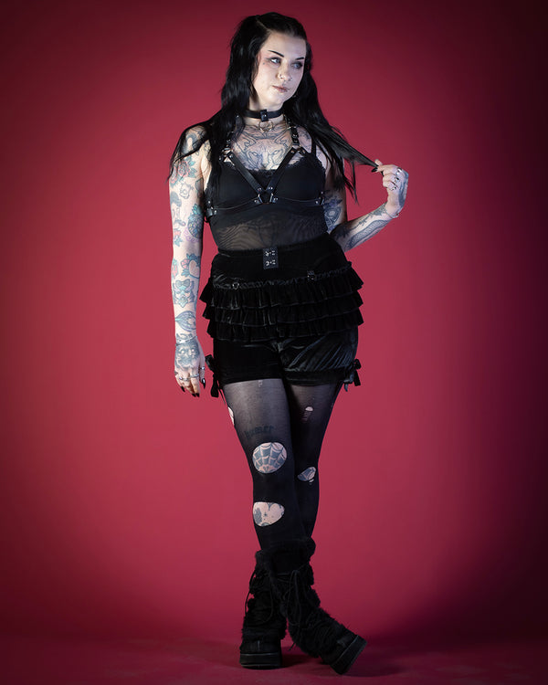 Sweet Vengeance 'The Sufferer' Choker Bra Harness Black