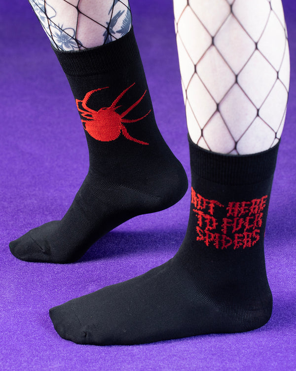 SV NOT HERE TO F**K SPIDERS CREW SOCKS