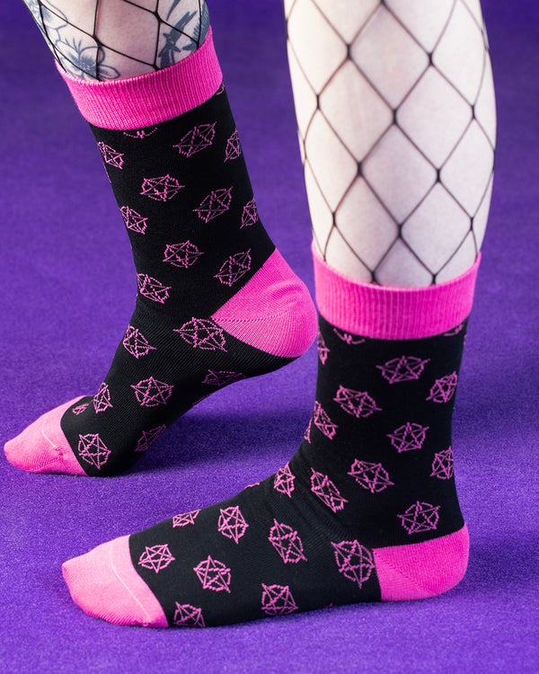 SV PENTAGRAM PATTERN CREW SOCKS