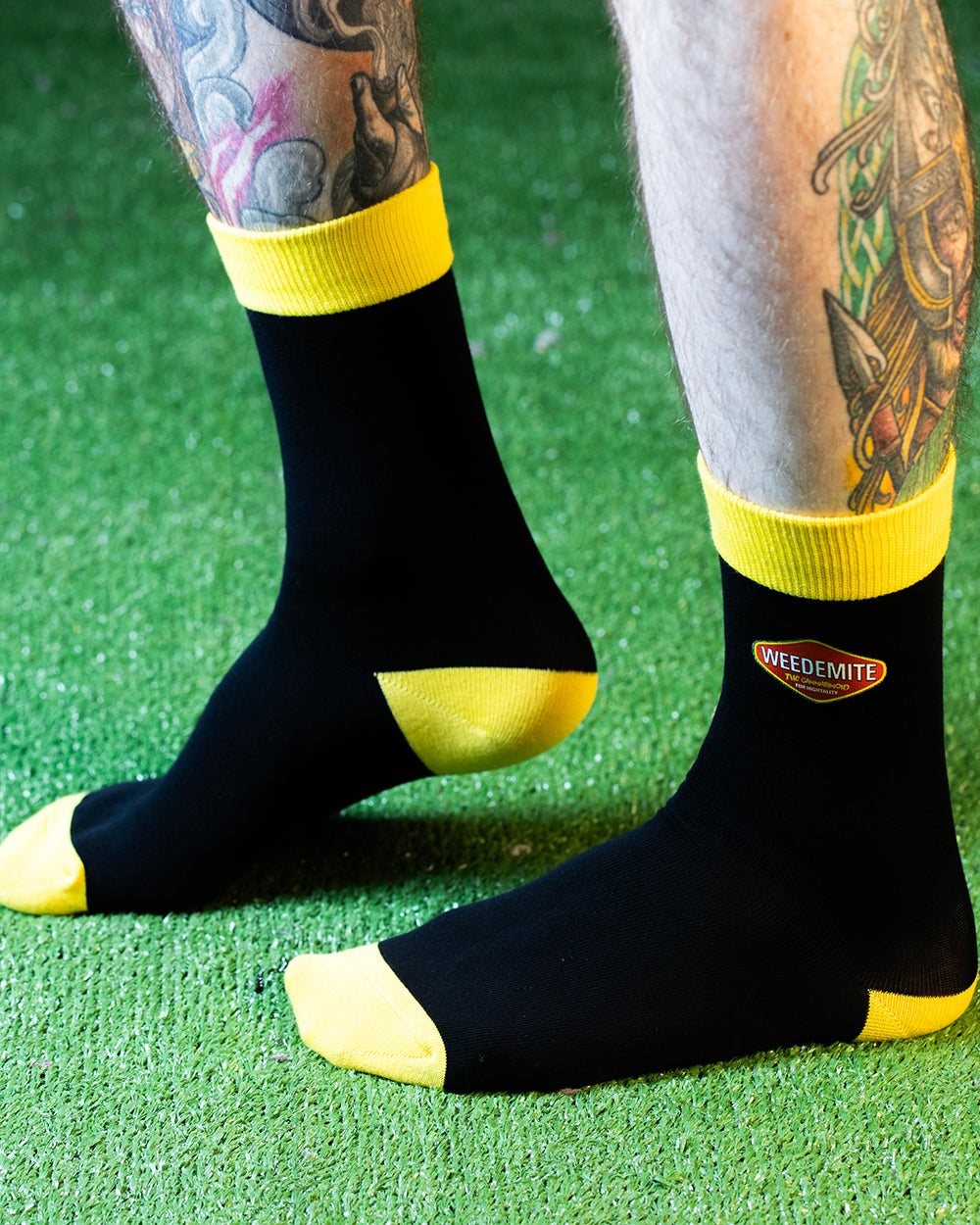 Crew Socks - Weedetmite Highlines Black