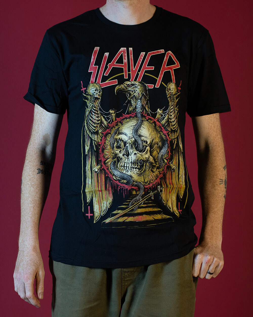 Slayer Eagle & Serpent T-Shirt (Licensed Merch) – Off Ya Tree