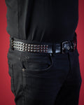 OYT Silver Pyramid Studded Belt