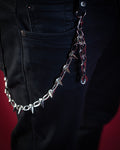 OYT Spiked Silver Wallet Chain
