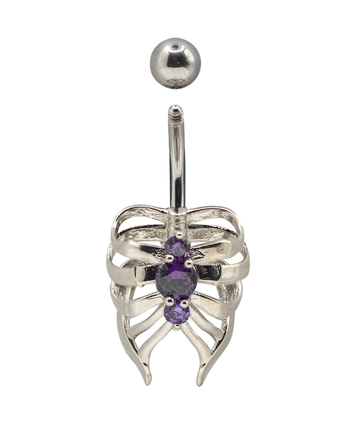 Ribcage Steel Navel Bar SS
