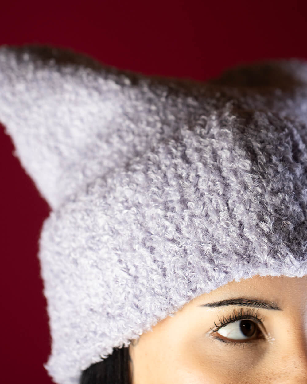Sweet Vengeance Kitten Ear Lilac Beanie